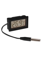 Velleman Thermomètre à encastrer PMTEMP2 Numérique, avec capteur à câble, gris