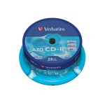 Verbatim CD-R 52x 80Min/700MB 25er Spindel, Bis 52-fach, m.Logo/n.printable / Datalife