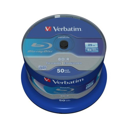 Verbatim BD-R 6x Single Layer 25GB 50-Spind, 50er Spindel n.printable