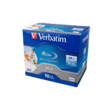 Verbatim BD-R 6x Single Layer 25GB 10-Pck., Blu-ray printable, Jewel Case, Verbatim BD-R 6x Single Layer 25GB 10-Pck., Blu-ray printable, Jewel Case,