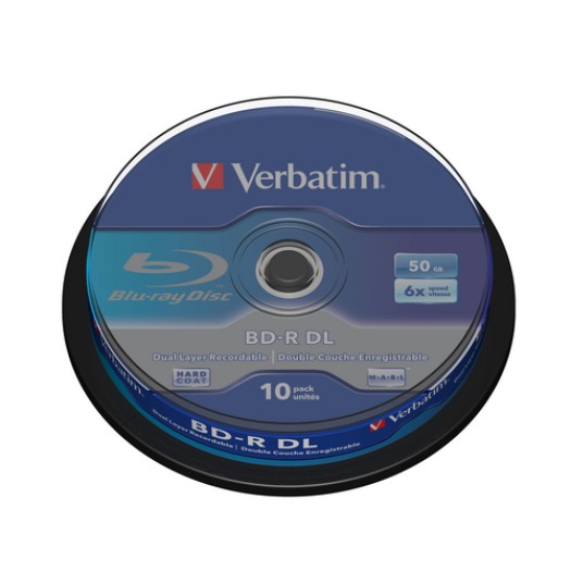 Verbatim BD-R 6x Dual Layer 50GB 10 Pck, Blu-ray, Scratchguard plus