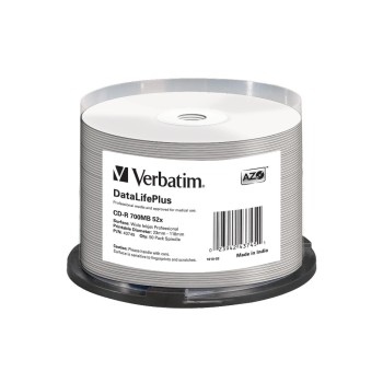 Verbatim CD-R 52x 80Min/700MB 50-Spindel, printable o.Logo Verbatim CD-R 52x 80Min/700MB 50-Spindel, printable o.Logo