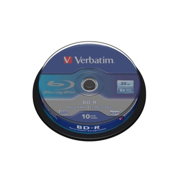 Verbatim BD-R 6x Single Layer 25GB 10-Spind, HTL Type, printable Verbatim BD-R 6x Single Layer 25GB 10-Spind, HTL Type, printable