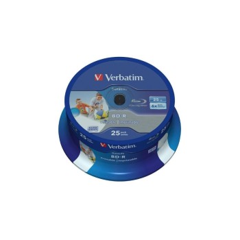 Verbatim BD-R 6x Single Layer 25GB 25-Spind, HTL Type printable Verbatim BD-R 6x Single Layer 25GB 25-Spind, HTL Type printable