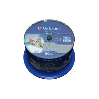 Verbatim BD-R 6x Single Layer 25GB 50-Spind, HTL Type, printable Verbatim BD-R 6x Single Layer 25GB 50-Spind, HTL Type, printable