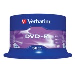 Verbatim DVD+R Medien 4.7GB,16x,50er Spind, n.bedruckbar / mit Logo, Scratch Resistant