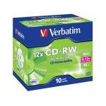 Verbatim CD-RW 12x 700MB/80Min, pack de 10