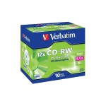 Verbatim CD-RW 12x 700MB/80Min, pack de 10