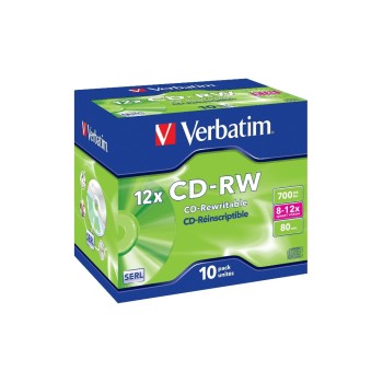 Verbatim CD-RW 12x 700MB/80Min, pack of 10 Verbatim CD-RW 12x 700MB/80Min, pack of 10