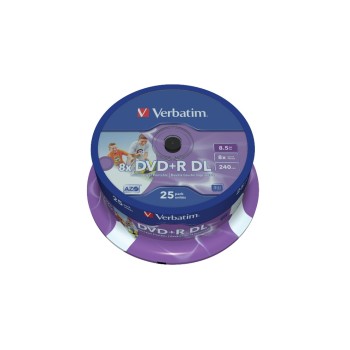 Verbatim DVD+R 8x Double Layer 8.5GB,25Sp Verbatim DVD+R 8x Double Layer 8.5GB,25Sp