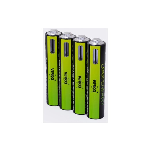 Verico Batterie 4x AAA 600 mAh avec USB-C