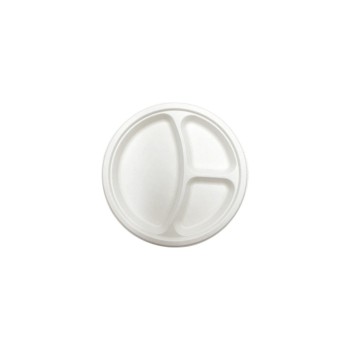 Verive Teller 3-geteilt white 50 Stk., 1 Pack à 50 Stk. Zuckerrohr Verive Teller 3-geteilt white 50 Stk., 1 Pack à 50 Stk. Zuckerrohr