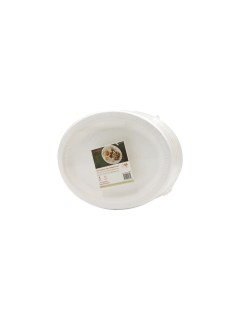 Verive Assiettes jetables ovale canne à sucre 20 cm 1 paquet de 50 pièces Verive Assiettes jetables ovale canne à sucre 20 cm 1 paquet de 50 pièces