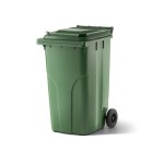 Verwo Conteneur en plastique avec couvercle 240 l, Vert