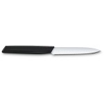 Victorinox Couteau à légumes Swiss Modern avec bord dentelé Noir
