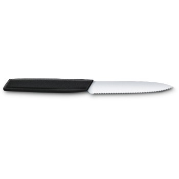 Victorinox Gemüsemesser 10cm black , Wellen Schliff Victorinox Gemüsemesser 10cm black , Wellen Schliff