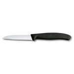 Victorinox Swiss Classic Gemüsemesser 8cm, 1 Stk. black , Wellenschliff, 8cm