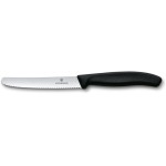 Victorinox Swiss Classic Tomaten/Tafelmess, 1 Stk. black , Wellenschliff 11cm