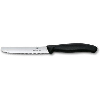 Victorinox Swiss Classic Tomaten/Tafelmess, 1 Stk. schwarz, Wellenschliff 11cm