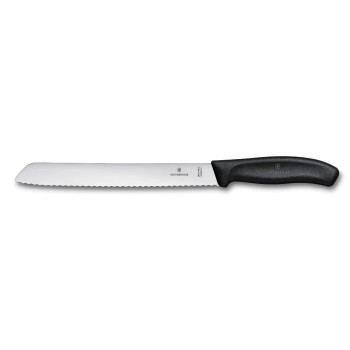 Victorinox Swiss Classic Brot/Konditorenm., 1 Stk. schwarz, PP, Wellenschliff, 26cm