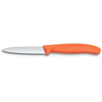 Victorinox Classic Gemüsemesser 8cm orange, Wellenschliff, Mittelspitz Victorinox Classic Gemüsemesser 8cm orange, Wellenschliff, Mittelspitz
