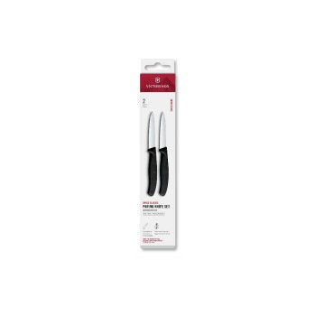 Victorinox Classic Gemüsemesser 8cm black , Set 2tgl, gerader + Wellenschliff Mittelsp. Victorinox Classic Gemüsemesser 8cm black , Set 2tgl, gerader + Wellenschliff Mittelsp.