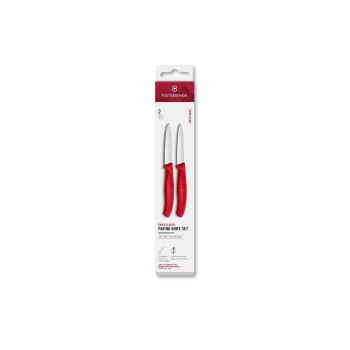 Victorinox Classic Gemüsemesser 8cm red, Set 2tgl, gerader + Wellenschliff Mittelsp. Victorinox Classic Gemüsemesser 8cm red, Set 2tgl, gerader + Wellenschliff Mittelsp.