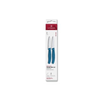 Victorinox Classic Gemüsemesser 8cm blue, Set 2tgl, gerader + Wellenschliff Mittelsp. Victorinox Classic Gemüsemesser 8cm blue, Set 2tgl, gerader + Wellenschliff Mittelsp.