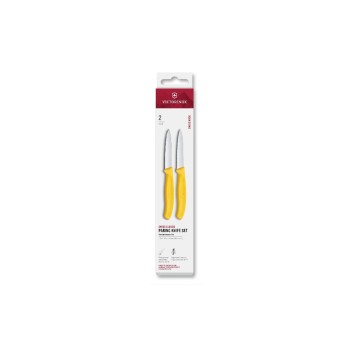 Victorinox Classic Gemüsemesser 8cm yellow, Set 2tgl, gerader + Wellenschliff Mittelsp. Victorinox Classic Gemüsemesser 8cm yellow, Set 2tgl, gerader + Wellenschliff Mittelsp.