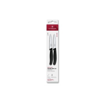 Victorinox Classic Gemüsemesser 10cm schw., Set 2tgl, gerader + Wellenschliff Mittelsp. Victorinox Classic Gemüsemesser 10cm schw., Set 2tgl, gerader + Wellenschliff Mittelsp.