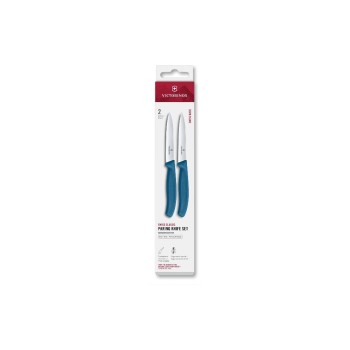 Victorinox Classic Gemüsemesser 10cm blau S, Set 2tgl, gerader + Wellenschliff Mittelsp. Victorinox Classic Gemüsemesser 10cm blau S, Set 2tgl, gerader + Wellenschliff Mittelsp.