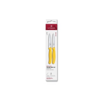 Victorinox Classic Gemüsemesser 10cm yellow, Set 2tgl, gerader + Wellenschliff Mittelsp. Victorinox Classic Gemüsemesser 10cm yellow, Set 2tgl, gerader + Wellenschliff Mittelsp.