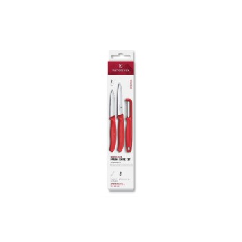 Victorinox Classic Gemüsemesser Set red, Set 3tlg, Schäler+ Gemüsemesser 8+10cm Victorinox Classic Gemüsemesser Set red, Set 3tlg, Schäler+ Gemüsemesser 8+10cm