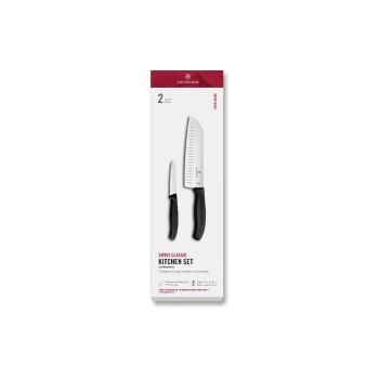 Victorinox Classic Küchengarnitur black , Set 2tlg, Santoku- and Gemüsemesser Victorinox Classic Küchengarnitur black , Set 2tlg, Santoku- and Gemüsemesser