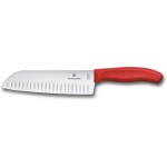Victorinox Couteau santoku Swiss Classic, 17 cm, blister, rouge