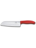 Victorinox Couteau santoku Swiss Classic, 17 cm, blister, rouge