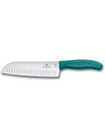 Victorinox Couteau santoku Swiss Classic, 17 cm, blister, vert