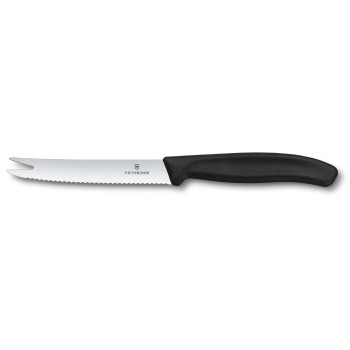 Victorinox Classic Käse- and Wurstmesser, mit Wellenschliff, 11cm, black Victorinox Classic Käse- and Wurstmesser, mit Wellenschliff, 11cm, black