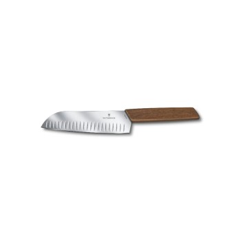 Victorinox Couteau santoku Swiss Modern 17 cm bois de noyer Victorinox Couteau santoku Swiss Modern 17 cm bois de noyer