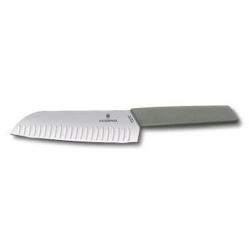 Victorinox Santokumesser Kullenschliff, 17 cm, olive-grün Victorinox Santokumesser Kullenschliff, 17 cm, olive-grün