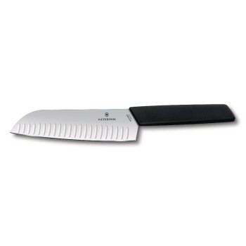 Victorinox Santokumesser Kullenschliff, 17 cm, black  Victorinox Santokumesser Kullenschliff, 17 cm, black