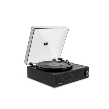 Victrola L'Eastwood VTA-78 Semi-automatique, avec haut-parleurs, noir
