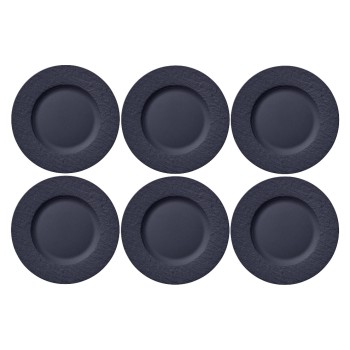 Villeroy & Boch Manufac. Rock Speiseteller, black, 6 Stück, 27cm Villeroy & Boch Manufac. Rock Speiseteller, black, 6 Stück, 27cm