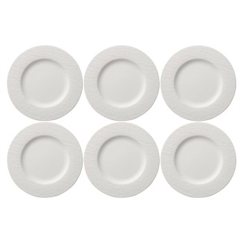 Villeroy & Boch Manufac. Rock Speiseteller, weiss, 6 Stück, 27cm Villeroy & Boch Manufac. Rock Speiseteller, weiss, 6 Stück, 27cm