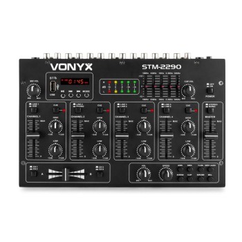 Vonyx STM-2290, 6-Kanal Mixer, USB, MP3, BT, Effekte