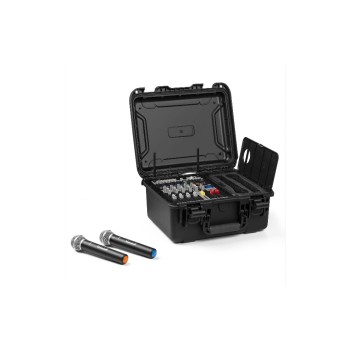 Vonyx VMA106, 4-Kanal Powermischer with 2 Funkmikro, Case