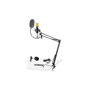 Vonyx CMS400B Studio Set, Mikrofon, Tischarm, Popfilter, Sipnne,cable Vonyx CMS400B Studio Set, Mikrofon, Tischarm, Popfilter, Sipnne,cable