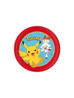 We fiesta Party Assiettes jetables Pokémon 23 cm, 8 Pièce/s
