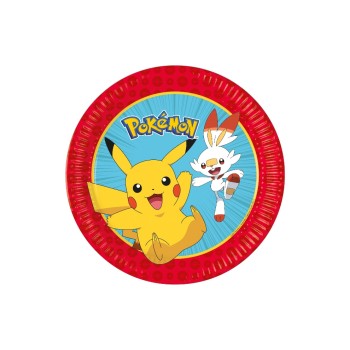 Fiesta Teller Pokemon, 23 cm, 8 Stk, Papier FSC