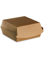 Webstar Hamburger-Box 100Stk, Karton, braun, 120 x 116 x 70 mm